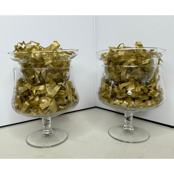 Kosta Boda 2-Piece Blown Glass Shrimp Cocktail Serving Dish Set (2) - MULTI USE - Picture 6 of 10